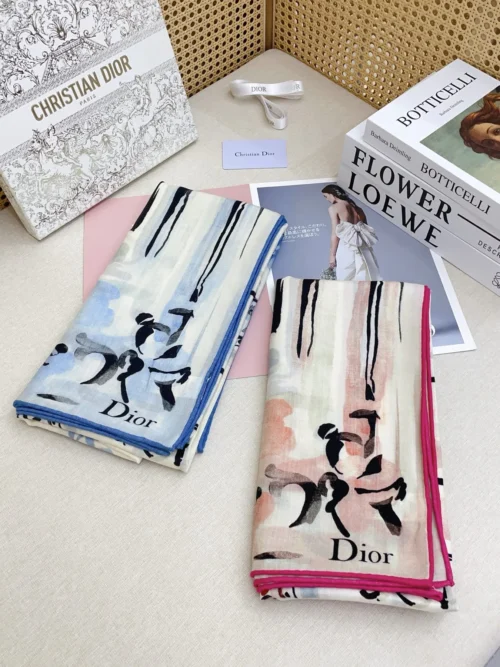 Dior Cashmere Double-Sided Square Scarf