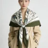 Gucci Silk Cashmere Equestrian GG Printed Shawl