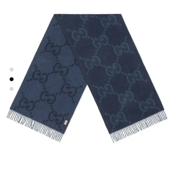SCGUCCI0008-01 Gucci GG Fringed Jacquard Scarf