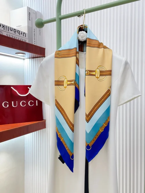 Gucci Silk Double-Sided Square Scarf