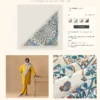 Hermes Cashmere Botanical Double-Sided Triangle Scarf