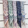 Hermes Cashmere Botanical Double-Sided Triangle Scarf