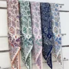 Hermes Cashmere Botanical Double-Sided Triangle Scarf