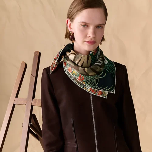 Hermes Silk Tiger Square Scarf