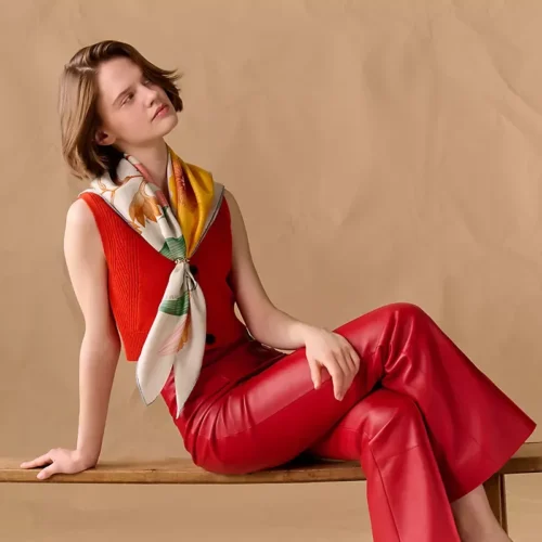 Hermes Silk Bouquet Square Scarf