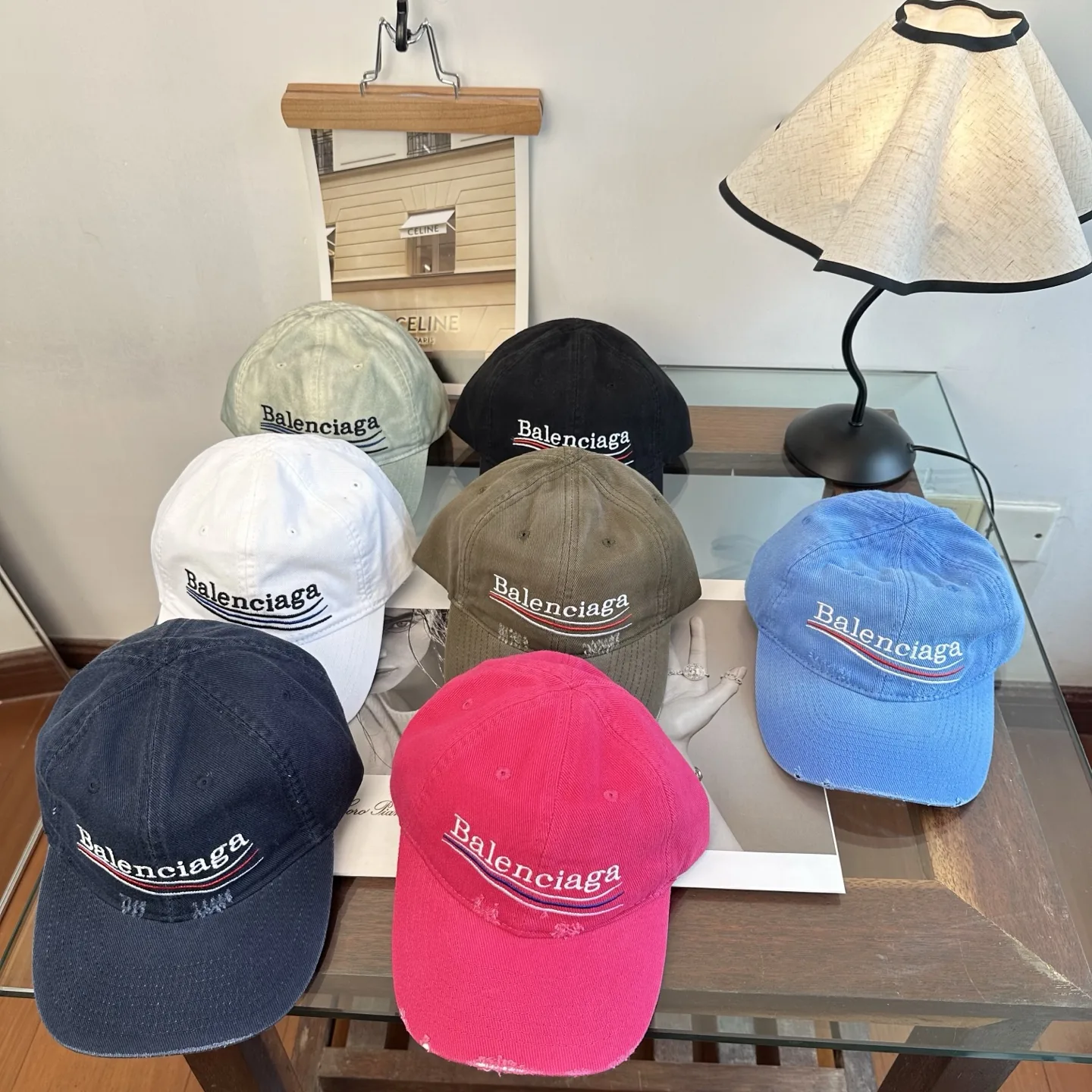 HTBALENCIAGA0010-01 Balenciaga Unisex Baseball Cap with Lettering Detail