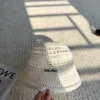 Miu Miu Open-Crochet Bucket Hat with a Woven Logo Label - Ref. HTMIU0003