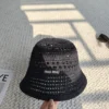 Miu Miu Open-Crochet Bucket Hat with a Woven Logo Label - Ref. HTMIU0004
