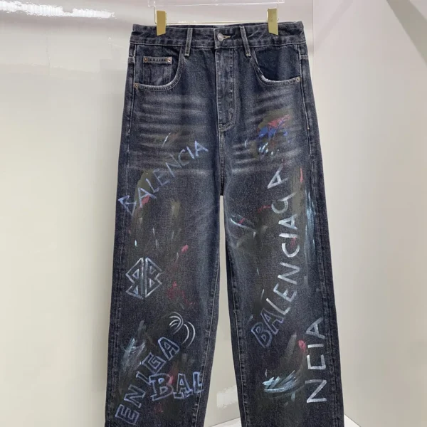 Balenciaga Men's Relaxed-Fit Printed Denim Jeans - Ref. MWBALENCIAGA0093