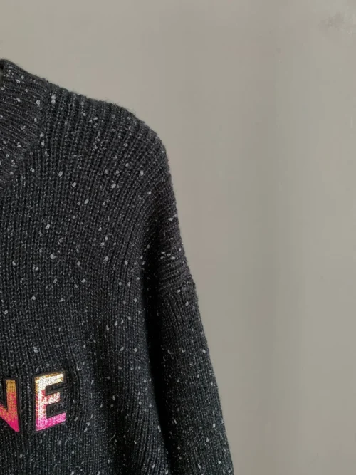 Celine Men's Crewneck Jacquard Wool Sweater - Ref. MWCELINE0029