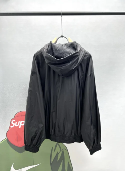 Celine Men's Embroidered Hooded Polyester Jacket