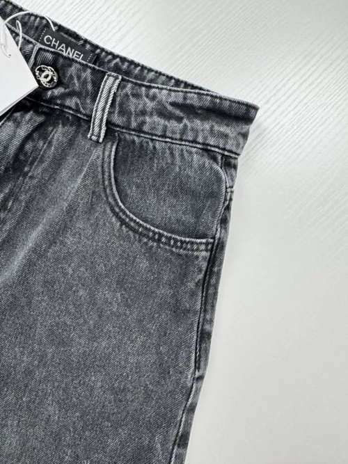 Chanel Men's Rhinestone-Embellished Denim Jeans