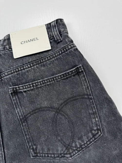 Chanel Men's Rhinestone-Embellished Denim Jeans
