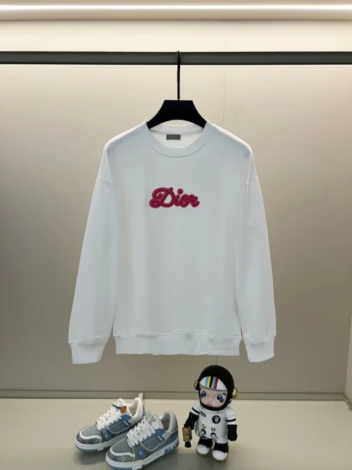 Dior Men's Crewneck Logo-Embroidered 100% Cotton Sweatshirt - Ref. MWDIOR0059