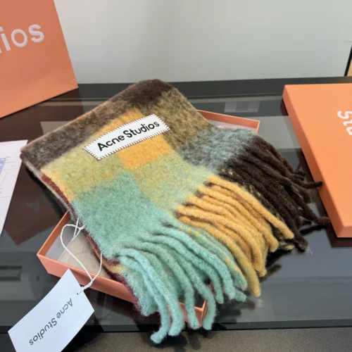 Acne Studios Alpaca-Mohair Blend Scarf in Rainbow Tones - Ref. SCACNESTUDIOS0002