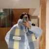 Acne Studios Alpaca-Mohair Blend Scarf in Rainbow Tones - Ref. SCACNESTUDIOS0003