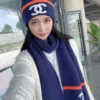 Chanel Soft-Touch Two-Piece Hat and Scarf Set for Winter - Ref. SCCHANEL0003
