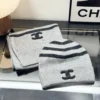Chanel Unisex Wool Two-Piece Hat and Scarf Set for Winter - Ref. SCCHANEL0004