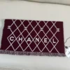 Chanel Reversible 100% Wool Diamond-Grid CC Logo Scarf and Wrap - 190 x 46 cm - Ref. SCCHANEL0017