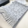 Chanel 100% Cashmere Scarf in Black and Cream Tones - 35 x 180 - Ref. SCCHANEL0053