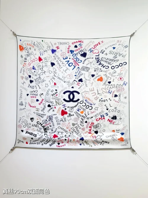 Chanel Reversible 18-Momme Silk Twill Square Scarf - 90 x 90 cm - SCC2512