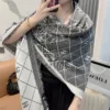 Chanel Large Velvet Square Scarf with Camellia Motifs - Ref. SCCHANEL0135