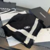 Chanel Ivory Shawl with a Contrasting Black Border - Ref. SCCHANEL0252