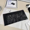 Chanel Silk Square Scarf with Camellia, Handbag and High-Heel Graffiti Print - Ref. SCCHANEL0278