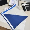 Chanel 100% Silk Colorblock CC Logo Square Scarf - 90 x 90 cm - Ref. SCCHANEL0284