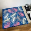 Chanel 100% Silk Feather-Motif Square Scarf - 90 x 90 cm - Ref. SCCHANEL0298