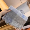 Chanel 100% Cashmere Small Scarf with a Ripple-Textured Finish - Ref. SCCHANEL0305