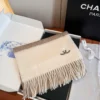 Chanel 100% Cashmere Small Scarf with a Ripple-Textured Finish - Ref. SCCHANEL0317