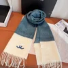 Chanel 100% Cashmere Small Scarf with a Ripple-Textured Finish - Ref. SCCHANEL0318