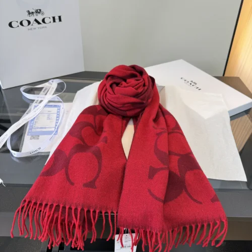 Coach Signature Monogram 97% Wool 3% Cashmere Shawl - 48 x 193 cm - Ref. SCCOACH0015
