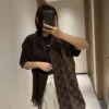 Gucci 100% Cashmere Scarf with a Two-Tone Gradient and Logo Motif - Ref. SCCOACH0020