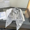 Dior Toile de Jouy Velvet Square Scarf with Jungle Tiger Motifs - 90 x 90 - Ref. SCDIOR0005