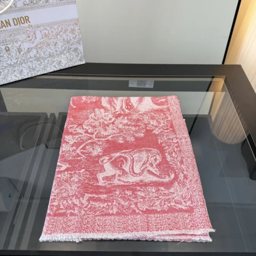Dior Toile de Jouy Velvet Square Scarf with Jungle Tiger Motifs - 90 x 90 - Ref. SCDIOR0007