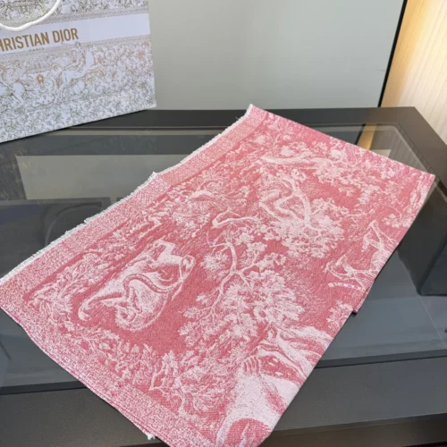 Dior Toile de Jouy Velvet Square Scarf with Jungle Tiger Motifs - 90 x 90 - Ref. SCDIOR0007