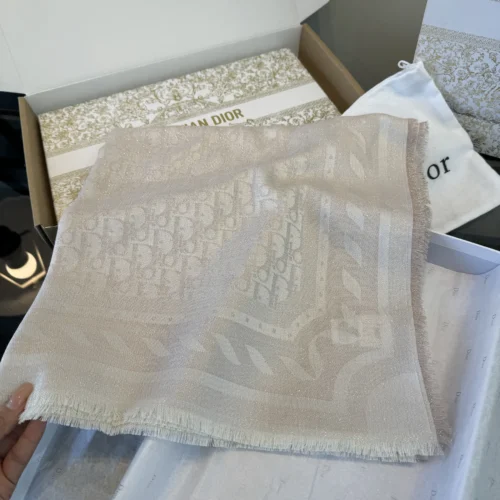 Dior Blush Pink Jacquard Square Scarf and Shawl - Ref. SCDIOR0008