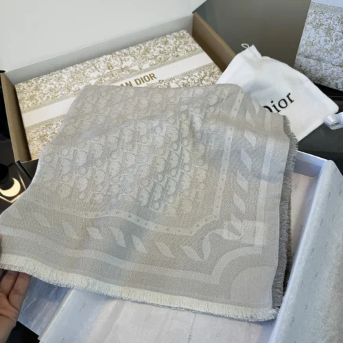 Dior Blush Pink Jacquard Square Scarf and Shawl - Ref. SCDIOR0009