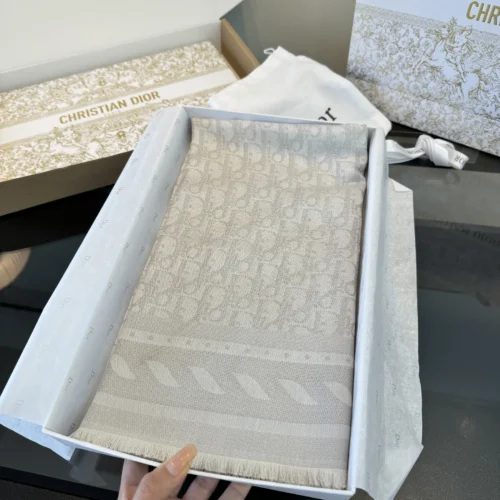 Dior Blush Pink Jacquard Square Scarf and Shawl - Ref. SCDIOR0009