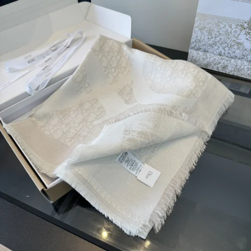 Dior Blush Pink Diamond-Jacquard Square Scarf and Shawl