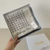 Dior 100% Silk Twill Printed Square Scarf with Hand-Rolled Edges - 90 x 90 cm - Ref. SCDIOR0028
