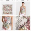 Dior Floral-Motif Scarf for All-Season Styling - Ref. SCDIOR0035