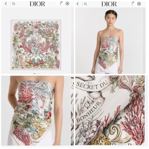 Dior Floral-Motif Scarf for All-Season Styling - Ref. SCDIOR0035