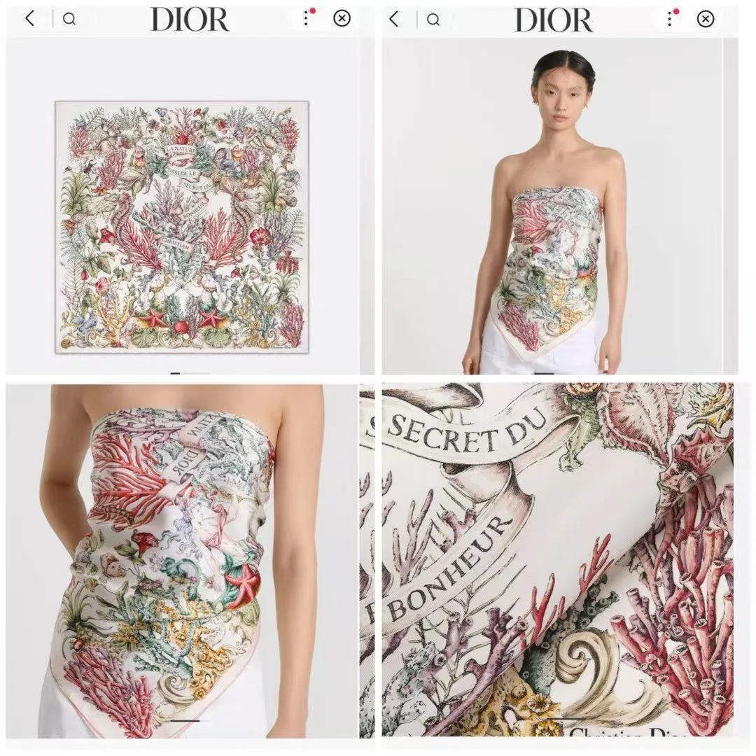 Dior Floral-Motif Scarf for All-Season Styling - Ref. SCDIOR0035