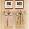Dior Houndstooth Scarf with Delicate Fringed Edges - Ref. SCDIOR0039