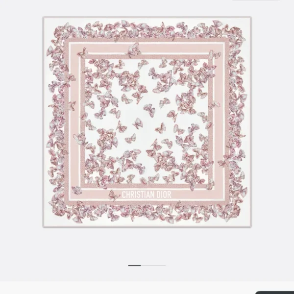 Dior Camo Papillon Reversible 18-Momme Silk Twill Square Scarf - 90 x 90 cm - SDO2520 - Ref. SCDIOR0047