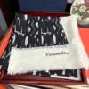 Dior Cashmere Long Scarf and Shawl with Signature Motifs - Ref. SCDIOR0064