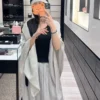 Dior Cashmere Monogram Scarf with Shimmering Silver-Tone Threads - Ref. SCDIOR0075